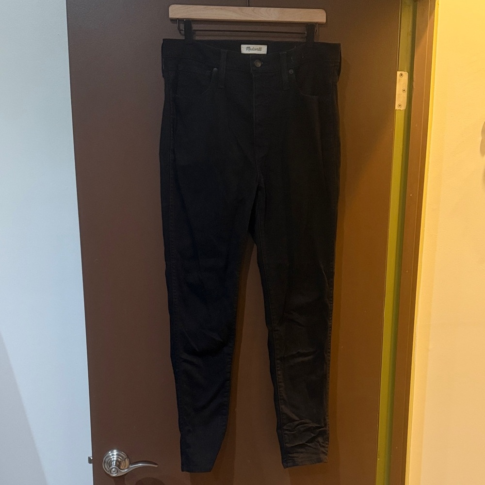 Madewell 10” High-Rise Skinny Black Denim Jeans